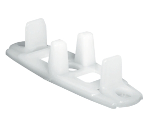 Hafele 407.01.951 Double Guide, for Screw Fixing, 2' 1 19/32" Length, Plastic, Natural Color, Box of 2 Pieces