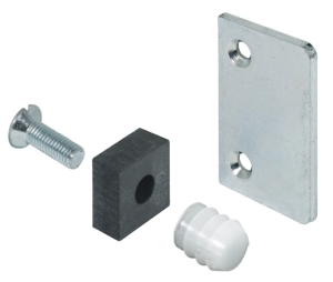 Hafele 407.01.988 Door Follower, for Hawa IF/MF, Zinc Plated, Plastic, Steel, Rubber