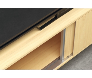 Hafele 407.40.093 Sliding Door Hardware, Häfele Slido F-Flush52 20A, 35 3/4" Internal Cabinet Width, 17 11/16" Cabinet Width, Silver, 1 Set