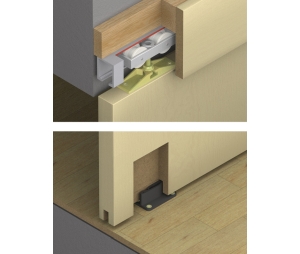 Hafele 407.56.143 Complete Set With Track, HAWA Junior 40Z, (4' 7 1/8") 1400 mm Length, 27 1/2" Door Width, 1 Set