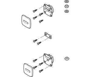 Hafele 407.90.709 Straightening Fitting, for Door Straightening System, Zinc Alloy, White, 1 Set