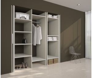 Hafele 408.30.046 Wooden Pivot Sliding Doors, Hawa Concepta 30 Set, Infront/Vorfront, 6' 7/8" - 7' 6-9/16" for Door Height, Model 30, Plastic Coated