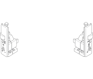 Hafele 408.30.252 Cover Caps, For Pivot Sliding Cabinet Doors, Top Right Hand Or Bottom Left Hand, Hawa-Concepta 25/30/40/50, Steel