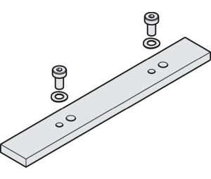 Hafele 408.30.400 Connecting Plate, For Running Track, for Hawa Folding Concepta 25, Aluminum, Colorless, Anodized