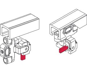 Hafele 409.96.312 Track, Concertina, (46 7/16") 1180 mm Length, 24" Max Door Width, Black