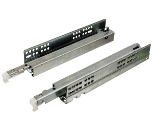 Hafele 421.23.248 Salice A6555 Closet Slide with Soft Close, Full Extension, 75 lbs Load Bearing Capacity, 18-7/8" Length, Steel, Zinc-Plated, 20 Pairs per Box