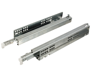 Hafele 421.23.448 Salice A6557 Closet Slide Push, Full Extension, 75 lbs Load Bearing Capacity, 18-7/8" Length, Steel, Zinc-Plated, 6 Pairs per Box