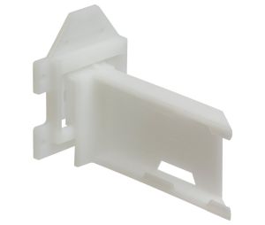 Hafele 422.59.004 Rear Socket Adjustable Bracket, Right Hand, 4 1/2" Length, Plastic, White