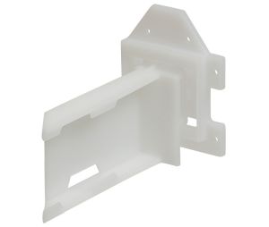 Hafele 422.59.005 Rear Socket Adjustable Bracket, Left Hand, 4 1/2" Length, Plastic, White