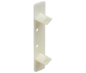 Hafele 422.59.020 False Front Connector, Bottom Overlay: + 5/16", Plastic, White