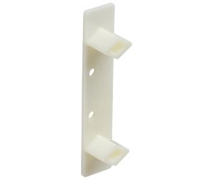 Hafele 422.59.021 False Front Connector, Bottom Overlay: + 5/32", Plastic, White