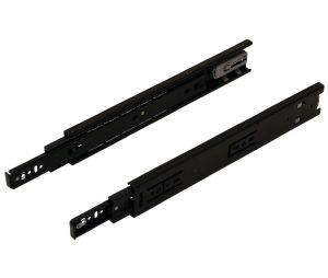 Hafele 422.97.330 Cam Adjust Slide, Heavy Duty, CB3832HDSC-12P Model, 12" Length, Steel, Black, 1 Pair