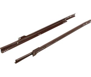 Hafele 423.37.165 Complete Sets, 3/4 Extension, Bottom Mounted, 20" Installed Length, Steel, Brown, 1 Pair