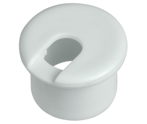 Hafele 429.99.766 Grommet, Press-Fitting,  1" Drill Hole, Plastic, White