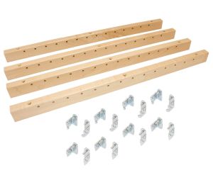 Hafele 431.01.803 Standard Height 20-7/8", Pilaster X-Series Bracket, 2-1/2" Width, Maple, Metal Brackets, Kit, Bulk Pack