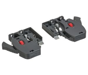 Hafele 433.10.026 Front Locking Clips, 2D Version, Plastic, Gray