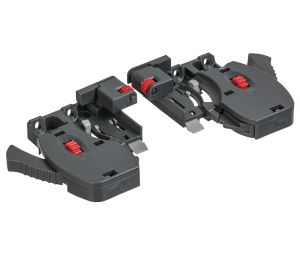 Hafele 433.10.027 Front Locking Clips, 3D Version, Plastic, Gray