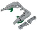 Hafele 433.19.066 1D Front Locking Device & Shelf Holder Set, for Grass Dynapro 40, Plastic, Gray, 1 Set