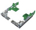 Hafele 433.23.001 Narrow Front Locking Device, for Grass Dynapro Slides, 1-D, Right, Plastic, White, Box of 200 Pieces