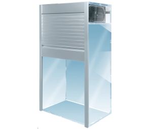 Hafele 443.17.321 Slats, Box Milano, Standard Slat, 24" Width, 60" Height, Aluminum, Matt Aluminum, 1 Set