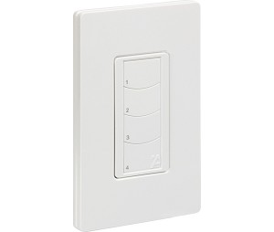 Hafele 450.80.868 Wireless Wall Switch, Häfele Connect Mesh 4-Button Remote and Wall Plate Kit, Plastic, White