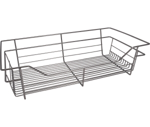 Hafele 450.85.000 Wire Closet Basket, with Full Extension Slides, 16" x 17" x 6", Steel, Chrome Plated