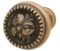Hafele 491.54.051 Mushroom Knob, M4 Thread, Ø1 1/4", 1 3/16" Depth, Zinc, Antique Brass, Box of 5 Pieces