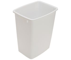 Hafele 503.88.724 Replacement Waste Bin, For Kesseböhmer Wire And Wood Framed Waste Pull-Out Units, 52 qt Bin, Plastic, White