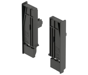 Hafele 513.70.392 Panel Brackets, Häfele Matrix Box P50, for Internal Drawers, for 3-5/8" Drawer Side Height, Plastic, Anthracite