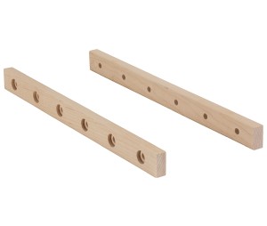Hafele 521.99.140 Brackets, for Parallel Rods, 12" Depth, Wood/Maple, Unfinished