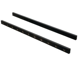 Hafele 521.99.340 Brackets, For 6 Parallel Rods, 12" Depth, Wood/Maple, Black, Painted, 1 Pair