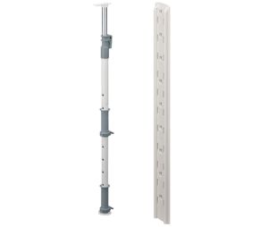 Hafele 541.30.973 Highboard Post, For Lemans II, Steel and Plastic, Silver, Kit