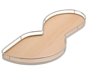 Hafele 541.32.741 Lemans II, For Blind Corner Cabinets, Swings Left, Model 40, Melamine/Steel, Chrome/White, Box of 2 Sets