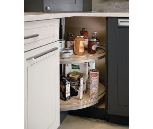 Hafele 541.39.720 Suzie-Q®, Revolving And Self-Closing, Face Frame Inset, Steel Powder-Coated, White, Set