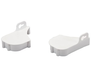 Hafele 545.29.980 End Caps, for Cut-to-Size Tip-Out Tray, Plastic, White