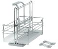 Hafele 545.48.261 Storage Unit Pull-Out, Double Basket, Removable, For Mounting On Base Panel, Steel/Plastic, Chrome, Set