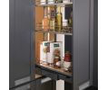Hafele 546.62.810 Dispensa Pull-Out Pantry Frame, Full Extension, 31-1/2" (800 mm) - 47-1/4" (1200 mm) Installed Height, Steel, Champagne, Epoxy-Coated, Set