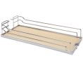 Hafele 546.63.160 Tray, Dispensa, For Base Pull-Out II, 4" Width, Melamine/Steel, Chrome/Maple, Box of 2 Pieces