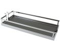 Hafele 546.63.581 Tray, Dispensa, For Pantry Pull-Out II & Base Pull-Out II, 10" Width, Melamine/Steel, Chrome/Anthracite, Box of 2 Pieces