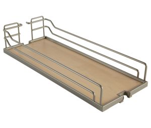 Hafele 546.63.862 Tray, Dispensa, For Base Pull-Out II, 7" Width, Melamine/Steel, Champagne/Maple, Box of 2 Pieces