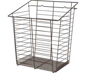 Hafele 547.42.131 Wire Laundry Hamper, Slanted Hook-On, 432 mm (17") Width, 341 mm (13-7/16") Depth, Steel, Dark Oil-Rubbed Bronze