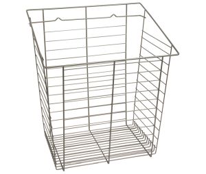 Hafele 547.42.532 Wire Laundry Hamper, Slanted Hook-On, 584 mm (23") Width, 341 mm (13-7/16") Depth, Steel, Slate