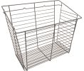 Hafele 547.42.631 Wire Laundry Hamper, Slanted Hook-On, 432 mm (17") Width, 341 mm (13-7/16") Depth, Steel, Matt Nickel