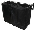 Hafele 547.43.315 Tilt-Out Hamper, with Removable Black Bag, TAG Synergy Collection, 30" Width, 1 Large & 1 Small Bag, Plastic/Steel/Nylon, Black, Set