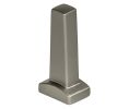 Hafele 547.52.390 Post For Shoe Fence, Tag Synergy Elite Collection, End Post, Aluminum, Slate, Bag of 2 Sets