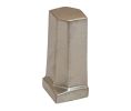 Hafele 547.52.699 Post For Shoe Fence, Tag Synergy Elite Collection, Corner Post, Aluminum, Matt Nickel, Bag of 4 Sets