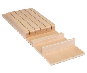 Hafele 550.09.130 Classic Knife Block, Century Series, 6-1/2" Width, Maple