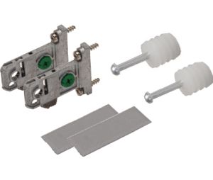 Hafele 550.47.552 Adapter, For Grass Vionaro Drawer System, For 185 mm (7-1/4") Side Height, Plastic, Silver Gray, Set