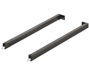 Hafele 551.60.726 Gallery Rail, Rectangular, Häfele Matrix Box P, 550 mm (21-21/32") Length, Steel, White, Set of 1 Pair