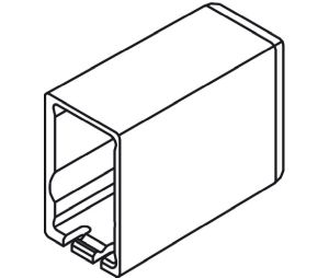 Hafele 551.88.570 Railing Cover Cap, For Nova Pro Scala Drawers, Grass, Screw Mount, Plastic, Stone